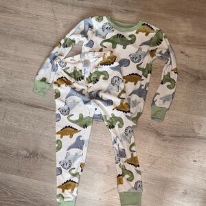 Carter's Dinosaur Print Pajama Set - Green, Gray, Brown